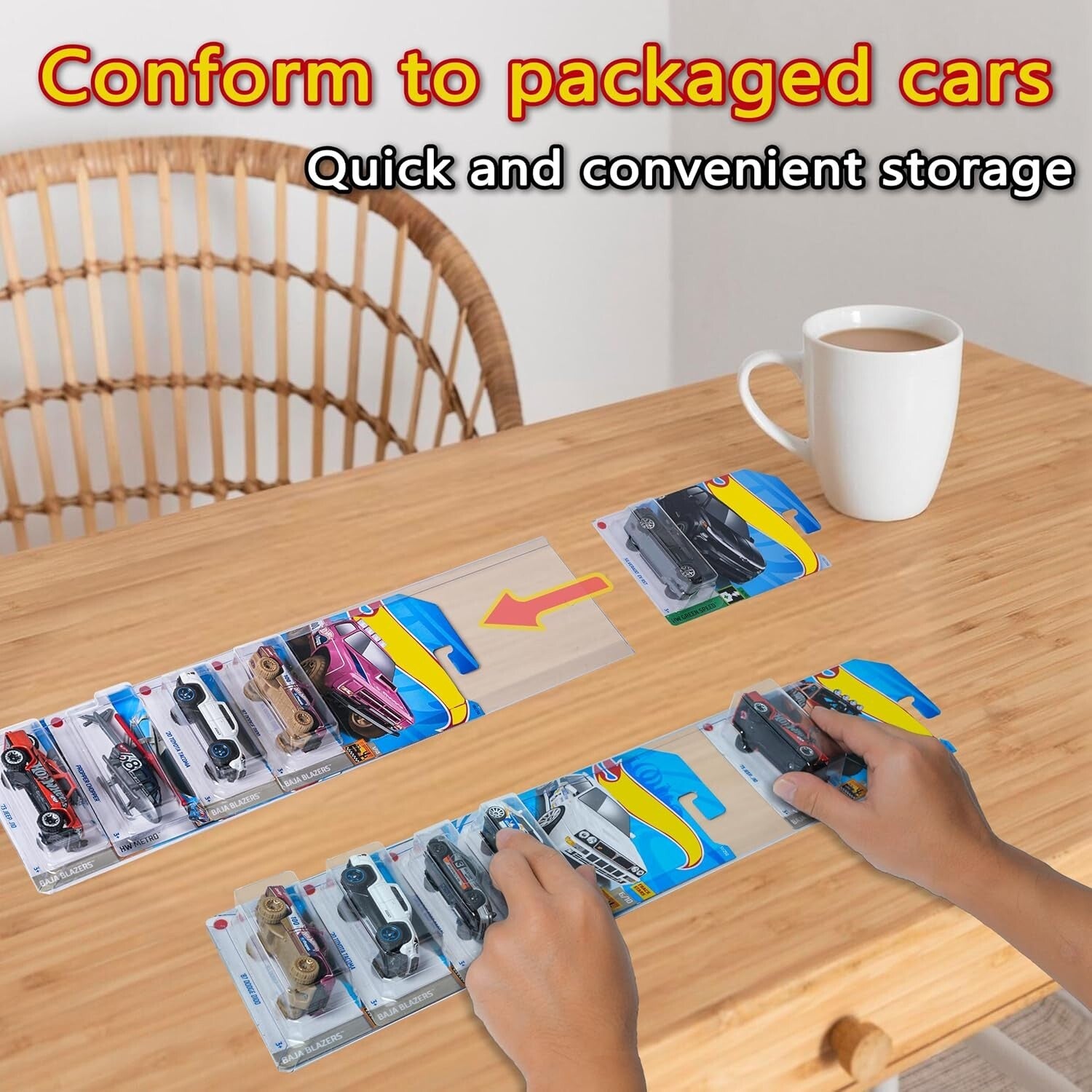 5 Pack Display Case Compatible with Hot-Wheels Match-Box Packaged Cars Wall