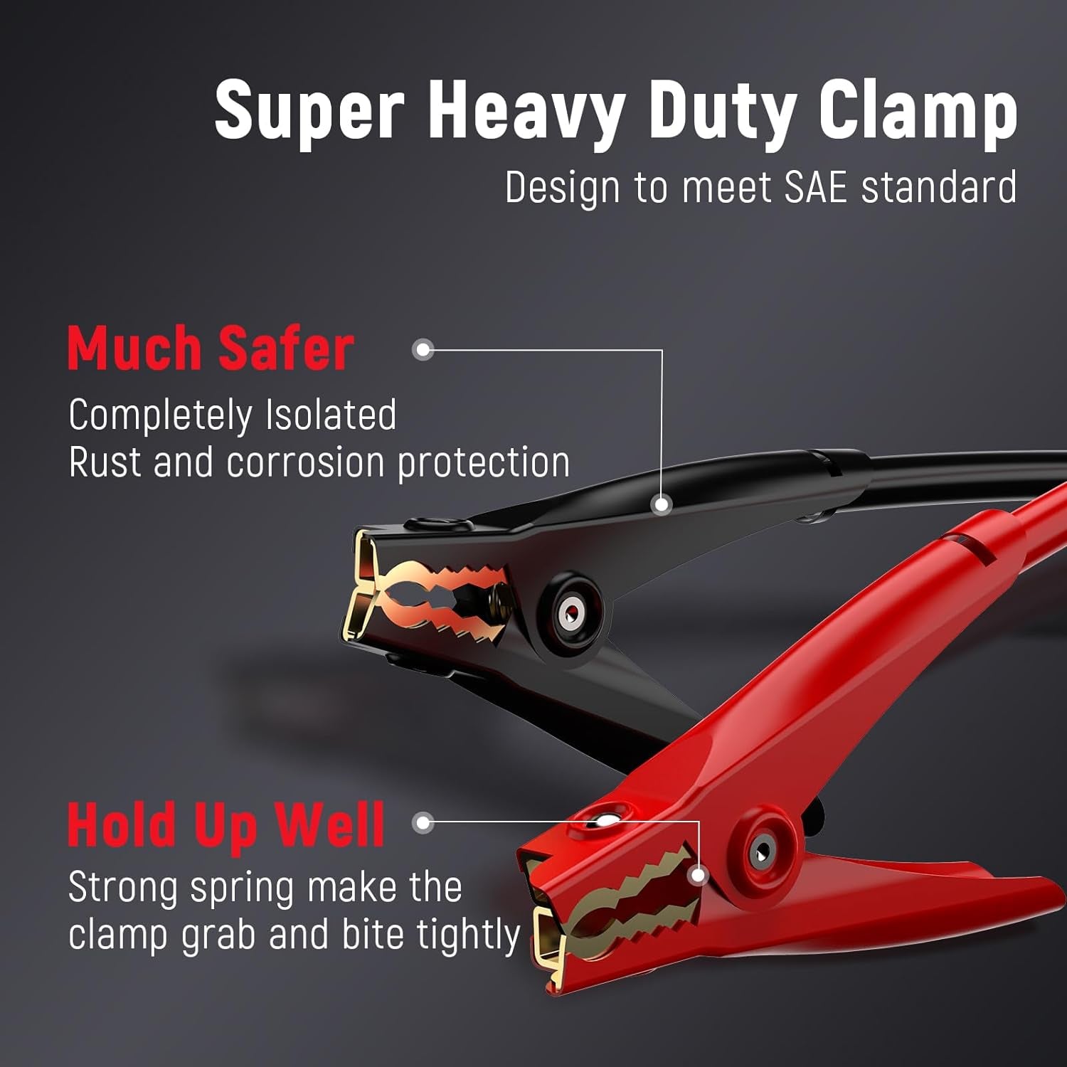 Jumper Cables 4 Gauge 25 Feet Heavy Duty Booster Cables with Carry Bag (4AWG X 25Ft)