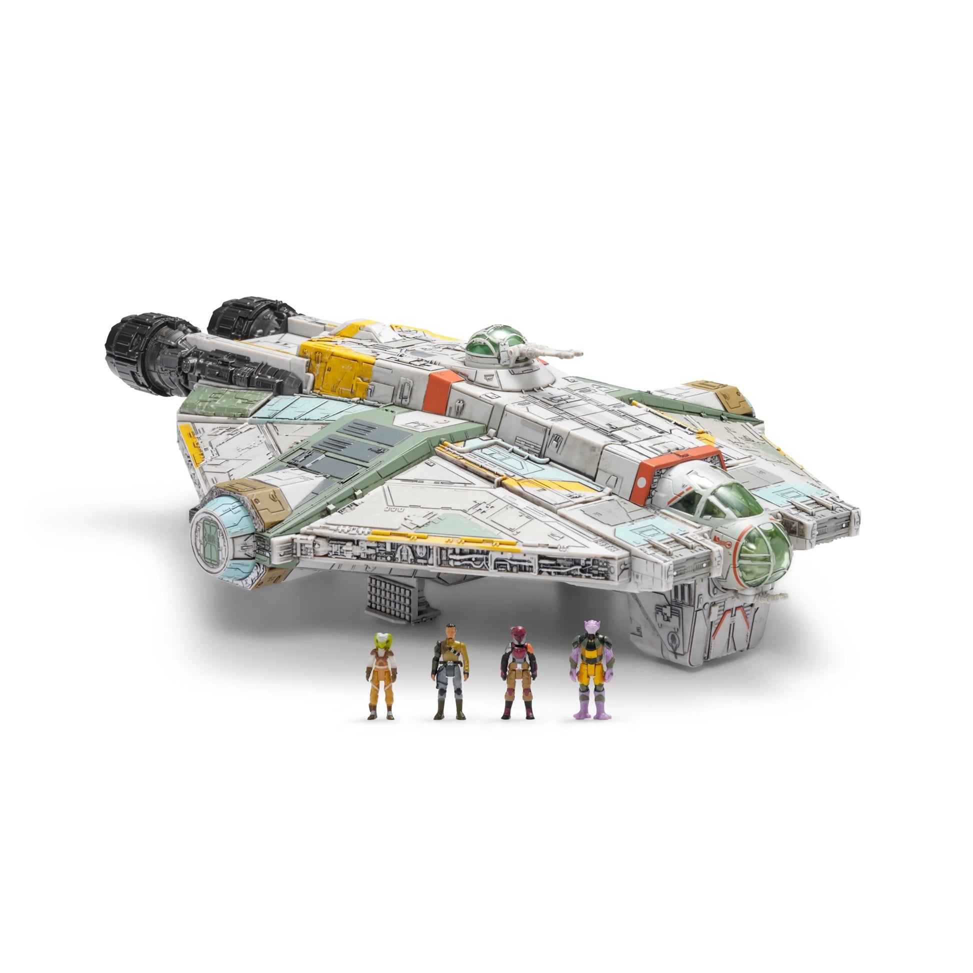 Star Wars Micro Galaxy Ghost 15" Vehicle W/ Motion-Activated Lights, Sounds & 4 Micro Figures