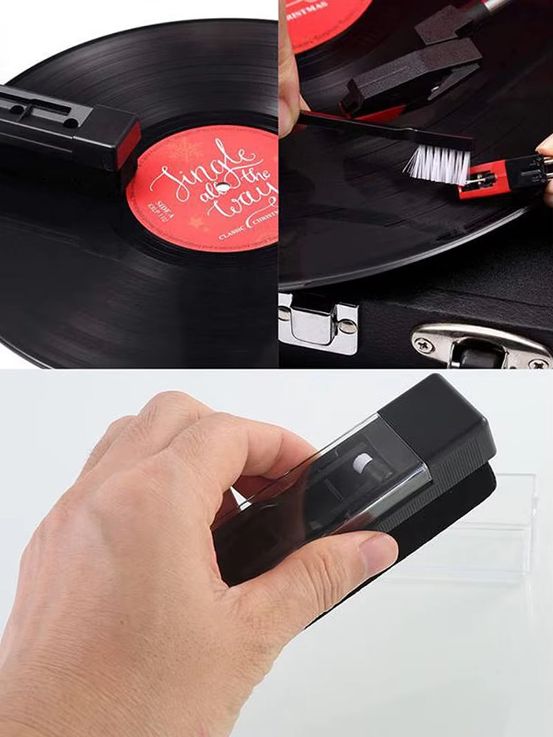 3 Pcs Vinyl Record Cleaner Kit Record Player Cleaning Kit Record Cleaner Cleaning Brush Set Vinyl Record Cleaning Brush Set