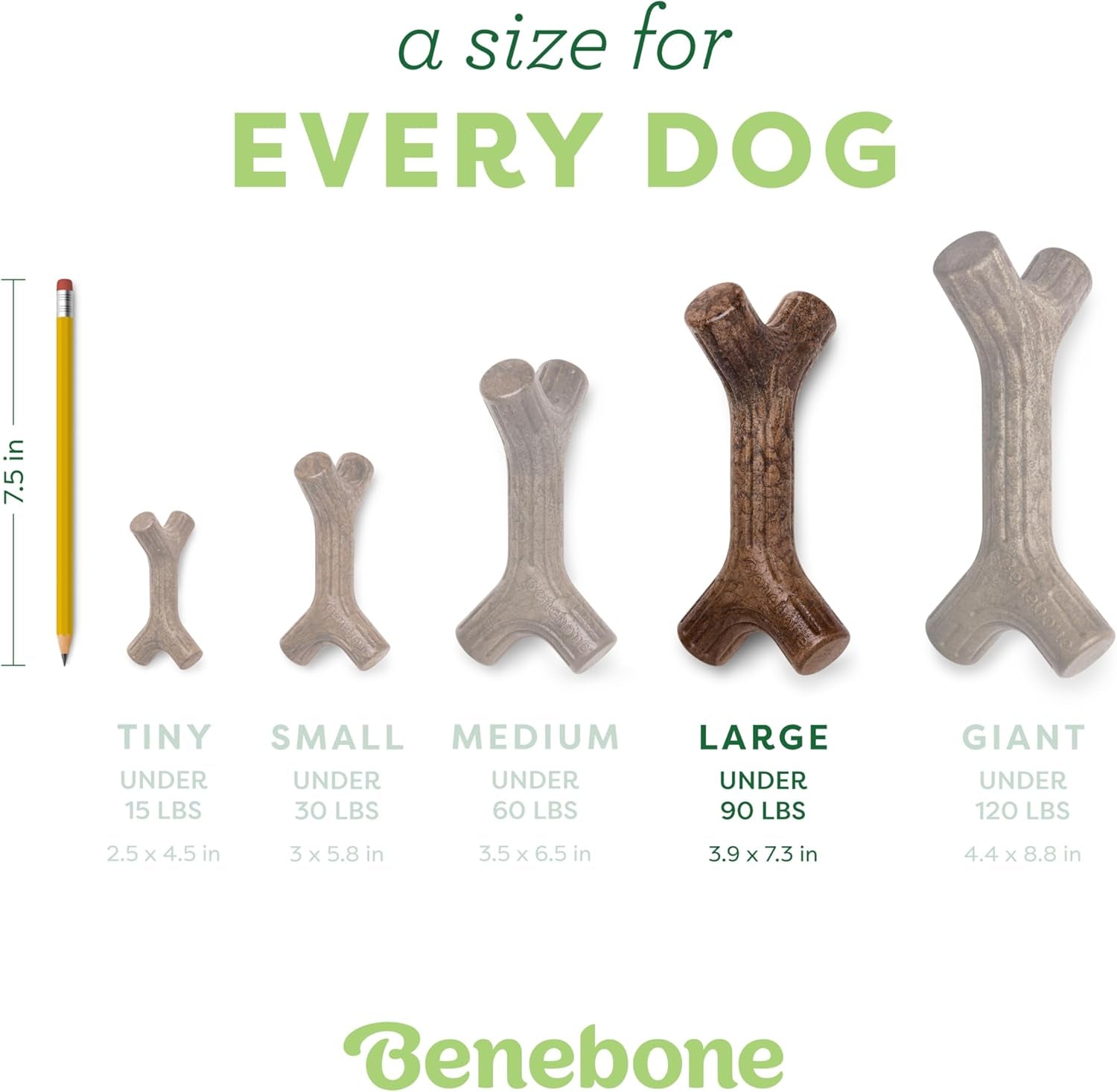 Maplestick/Bacon Stick Durable Dog Chew Toy for Aggressive Chewers, Made in USA