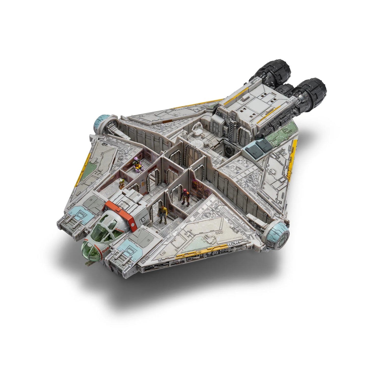 Star Wars Micro Galaxy Ghost 15" Vehicle W/ Motion-Activated Lights, Sounds & 4 Micro Figures