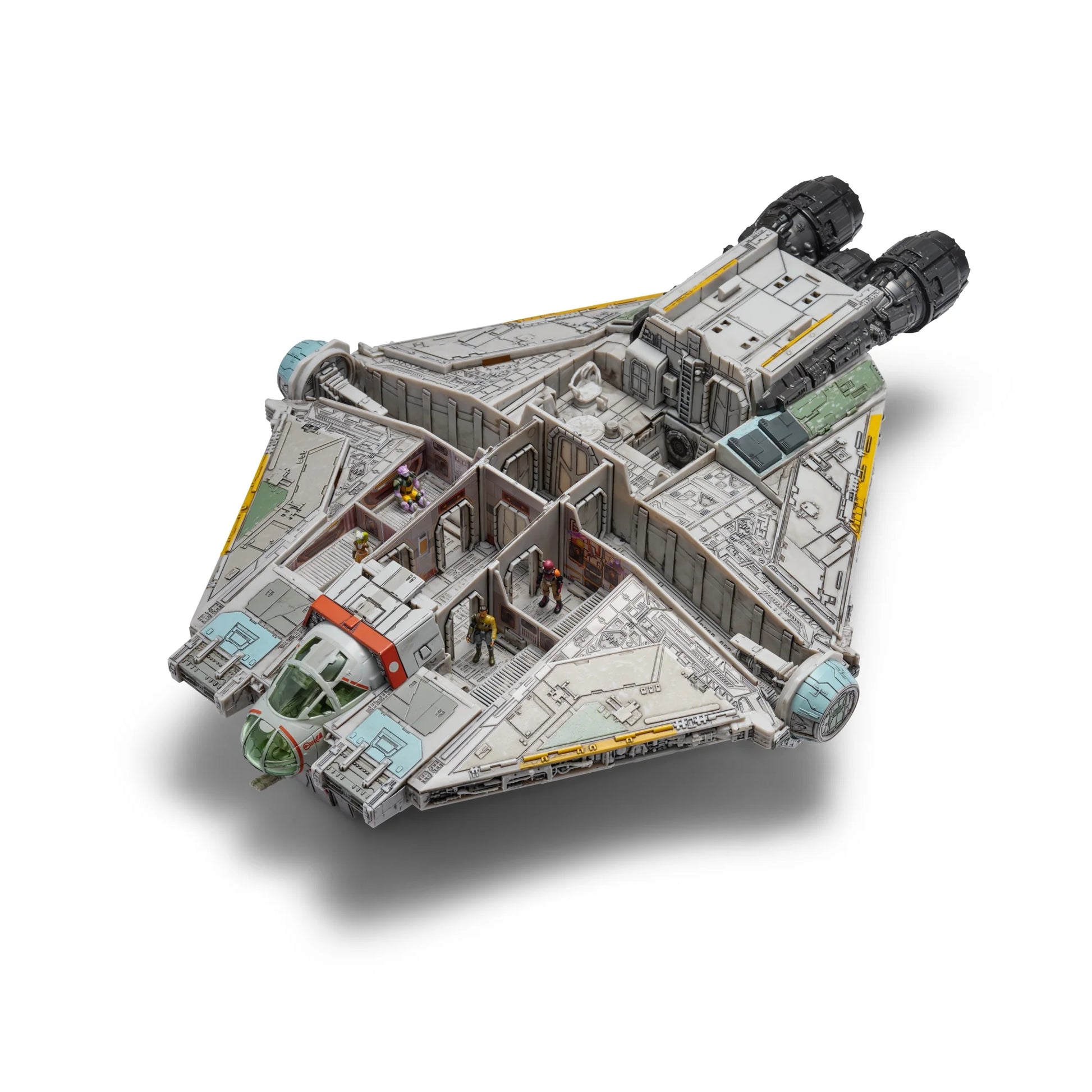 Star Wars Micro Galaxy Ghost 15" Vehicle W/ Motion-Activated Lights, Sounds & 4 Micro Figures