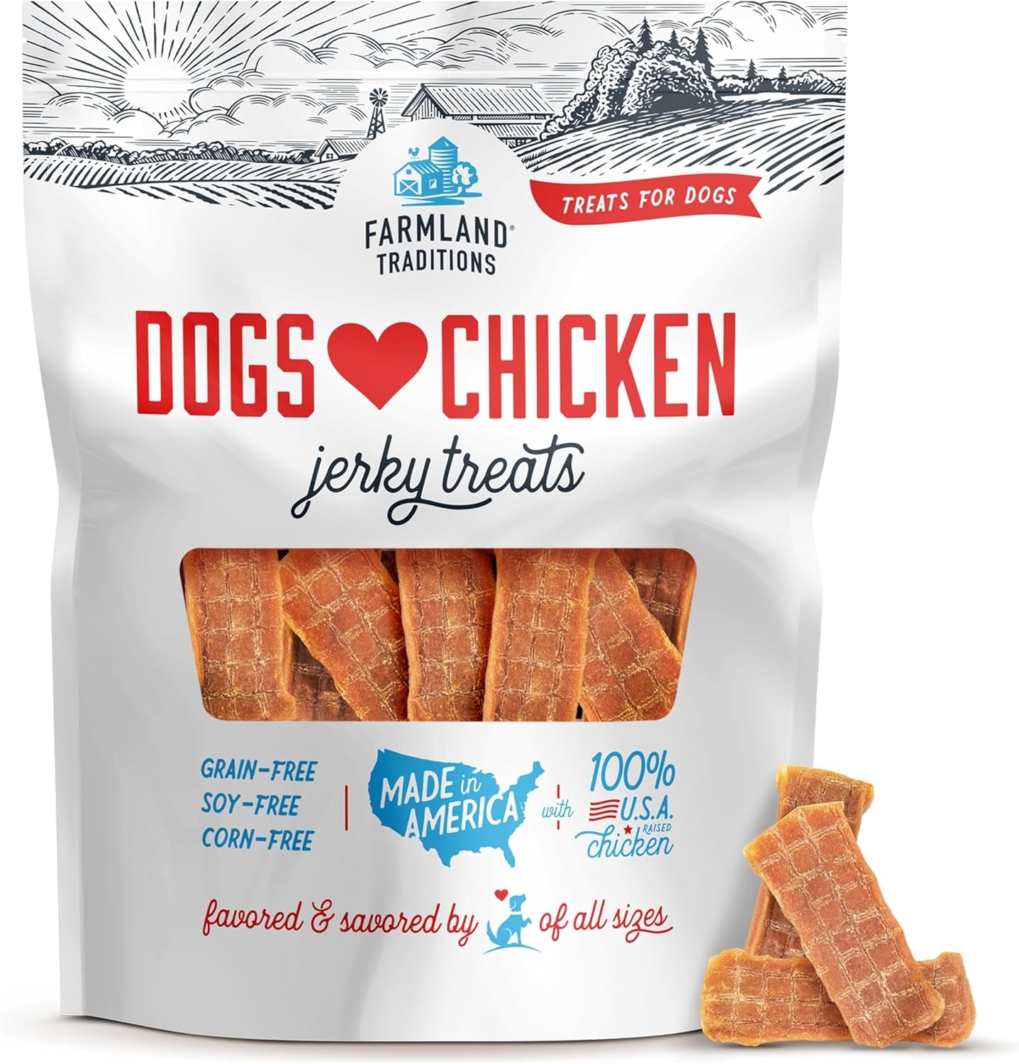 Dogs Love Chicken Premium Jerky Treats for Dogs