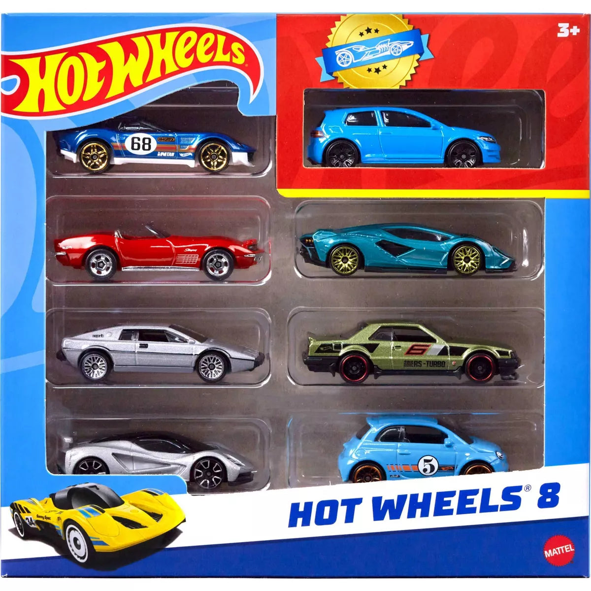 Hot Wheels Cars & Trucks Set with 1 Exclusive Car - 1:64 Scale - 8Pk