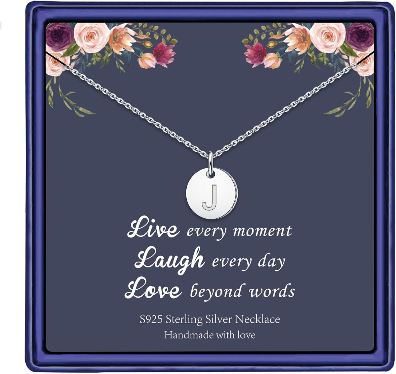 Valentines Gifts for Kids Teen Girls Women - 14K Gold Plated/Rose Gold Plated/S925 Sterling Silver Disc Initial Necklaces for Girls Jewelry Birthday Valentines Gifts for Kids Girl Teens Women