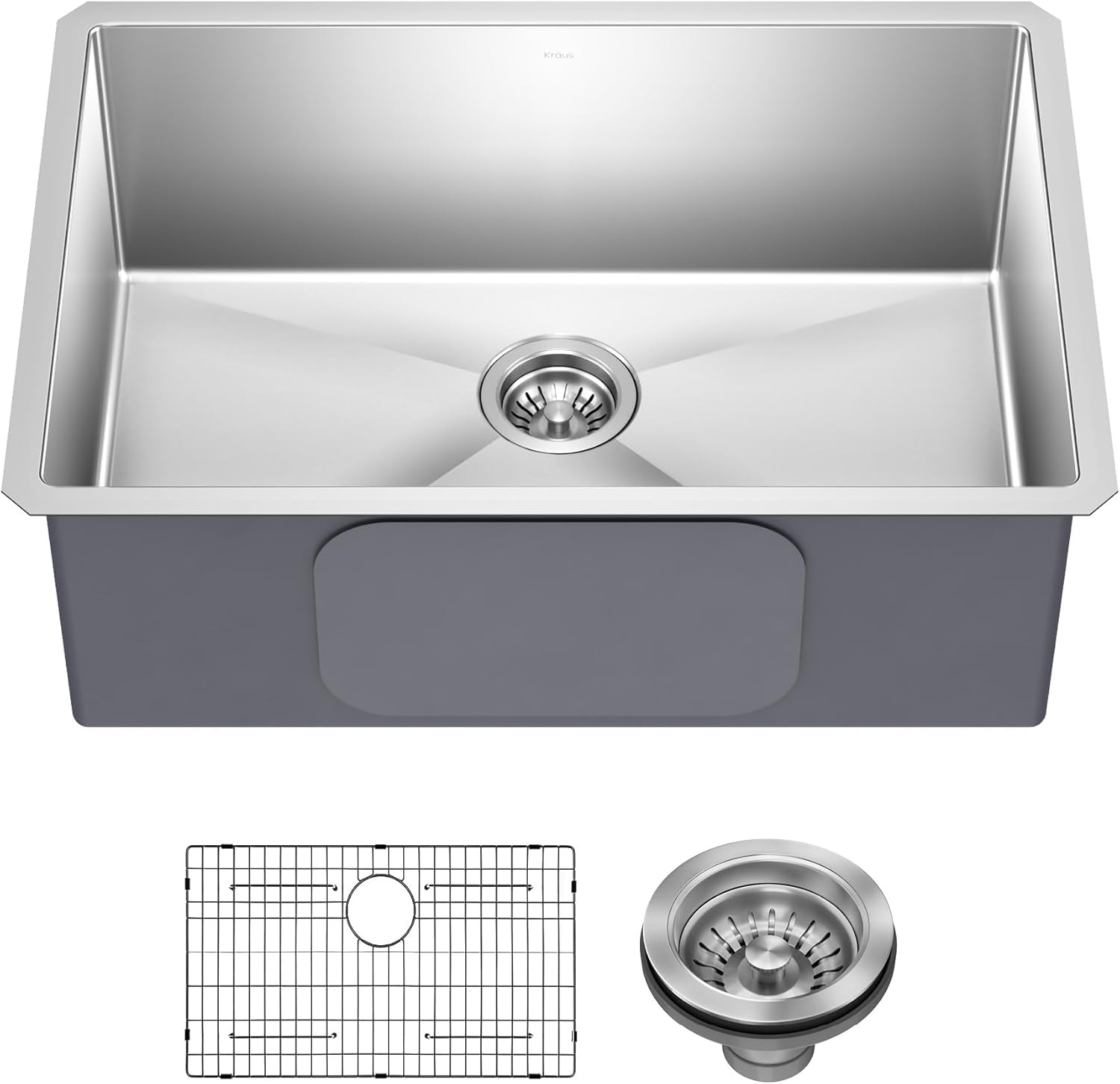 KHU100-28 Kitchen Sink, 28 Inch, Stainless Steel