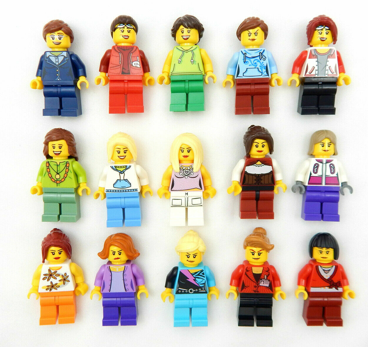 NEW LEGO 5 RANDOM FEMALE MINIFIG LOT Minifigure Figure Girl Women Mystery