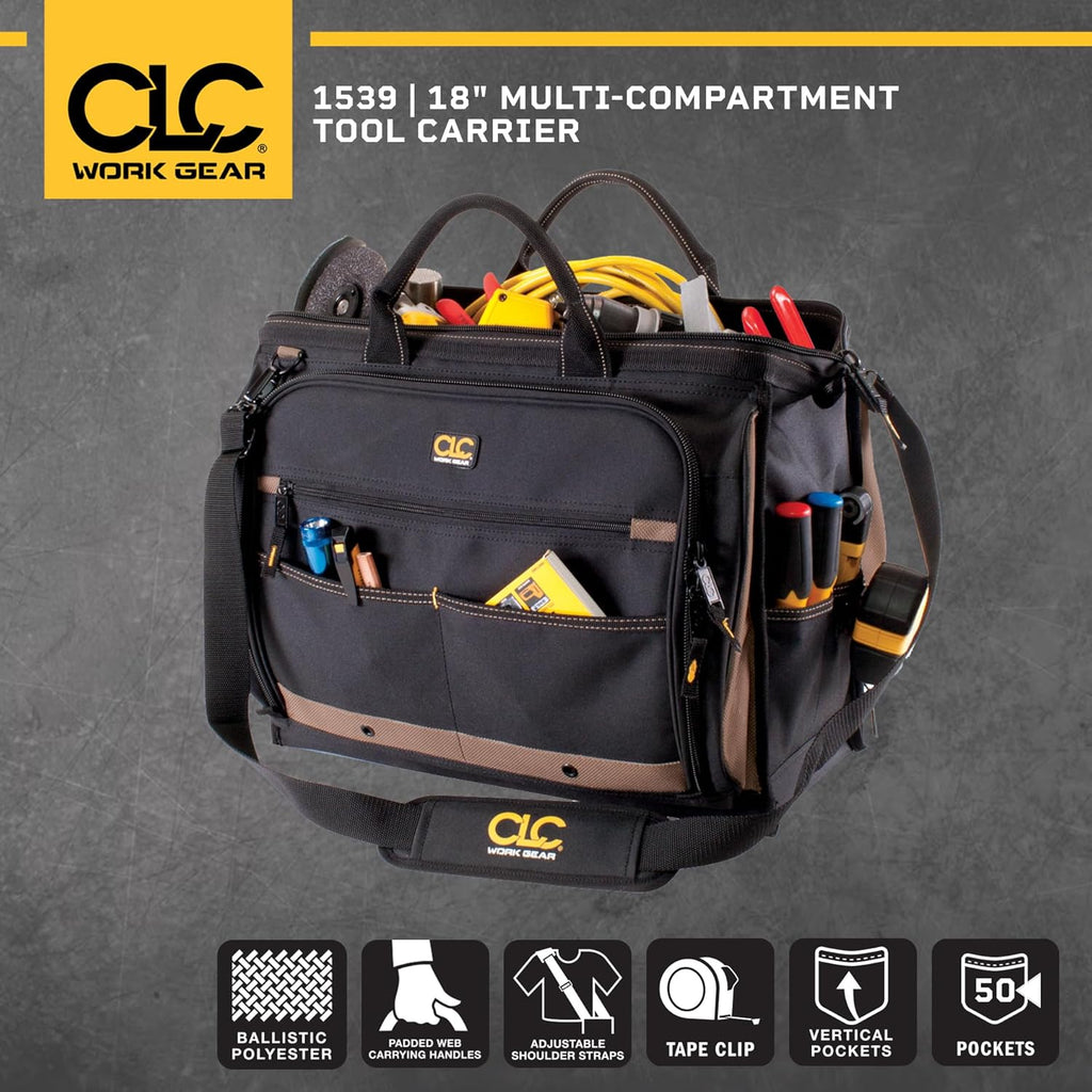 CLC  1539 Multi-Compartment 50 Pocket Tool Bag